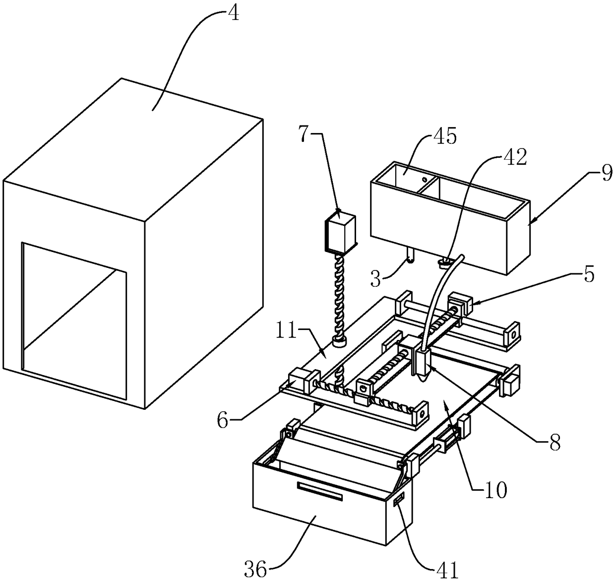 Multi-unit 3D printing manufacturing system capable of achieving continuous production