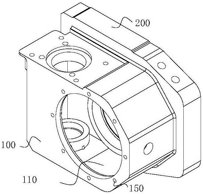 Gearbox aluminum casting fixing base