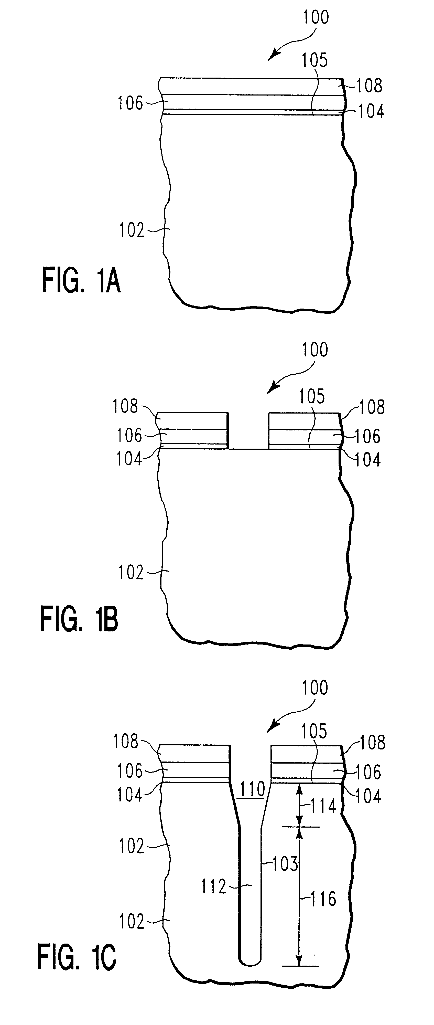 Self cleaning method of forming deep trenches in silicon substrates