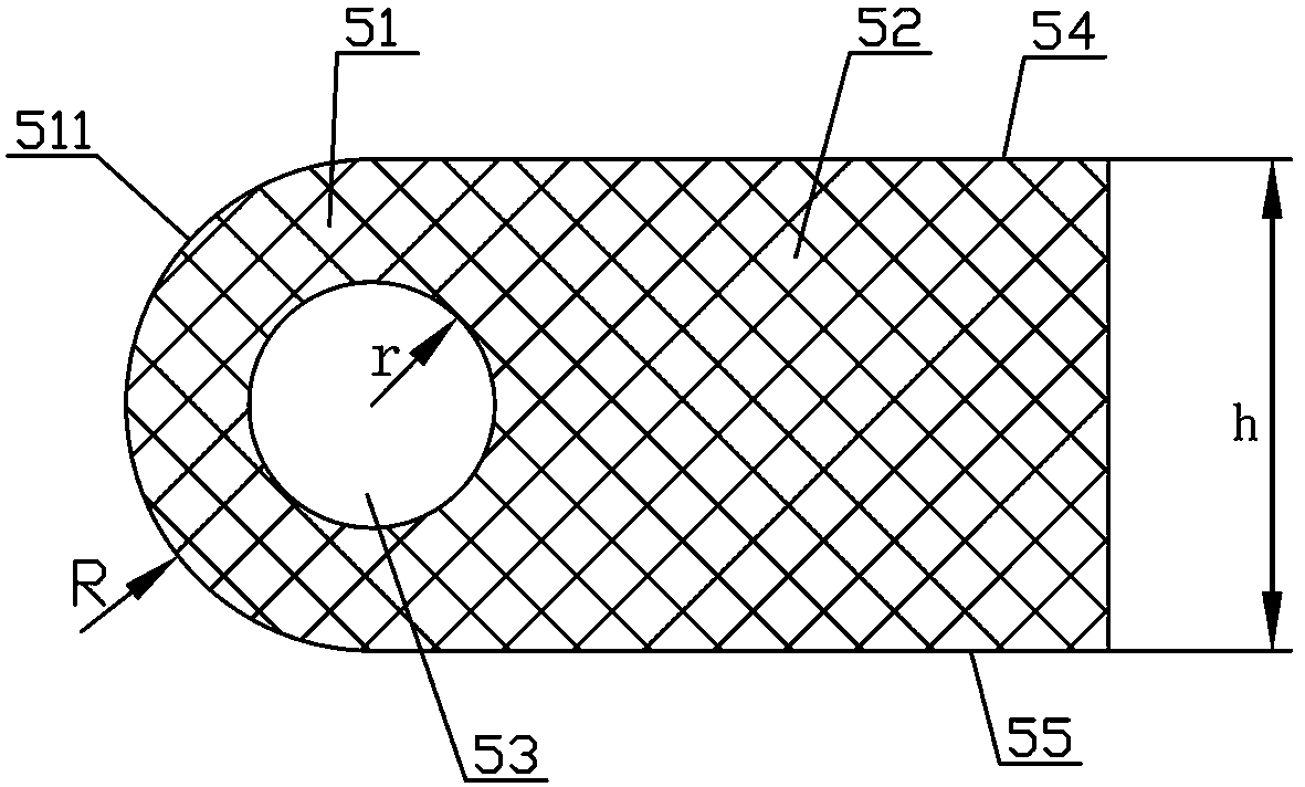 High-pressure flange sealing structure used on heat exchange device header