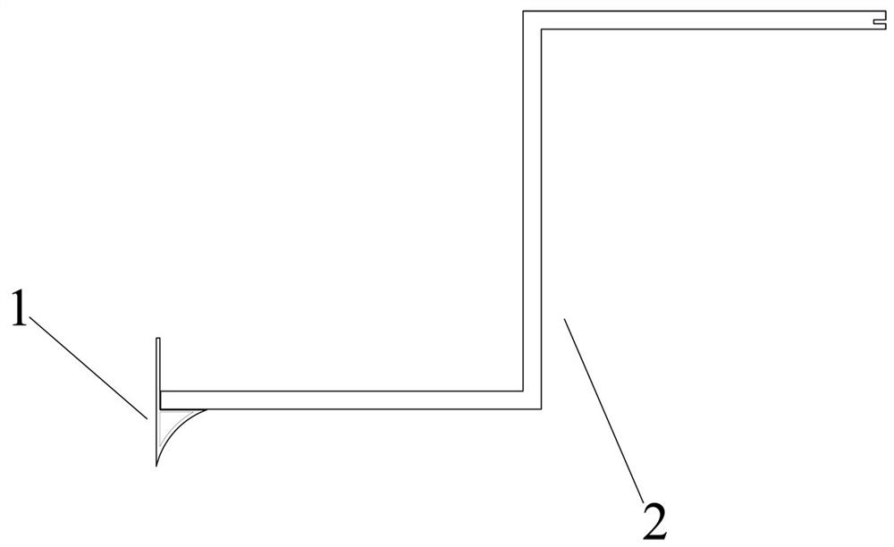 Arc-shaped edge-closing line suspended ceiling and mounting mode