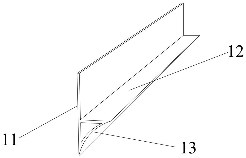 Arc-shaped edge-closing line suspended ceiling and mounting mode