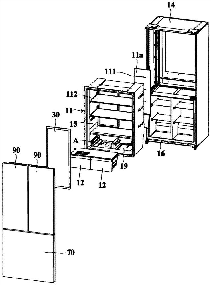 Display device for displaying refrigerator and display method thereof