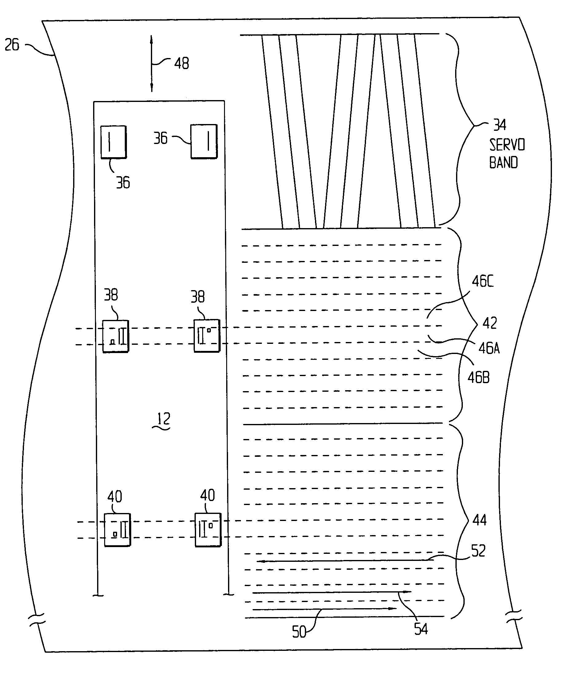 Method and system of a head for a storage media