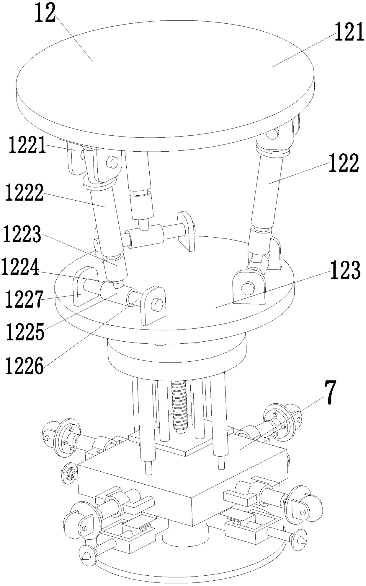 A parallel lifting and locking device for urban sewer decontamination