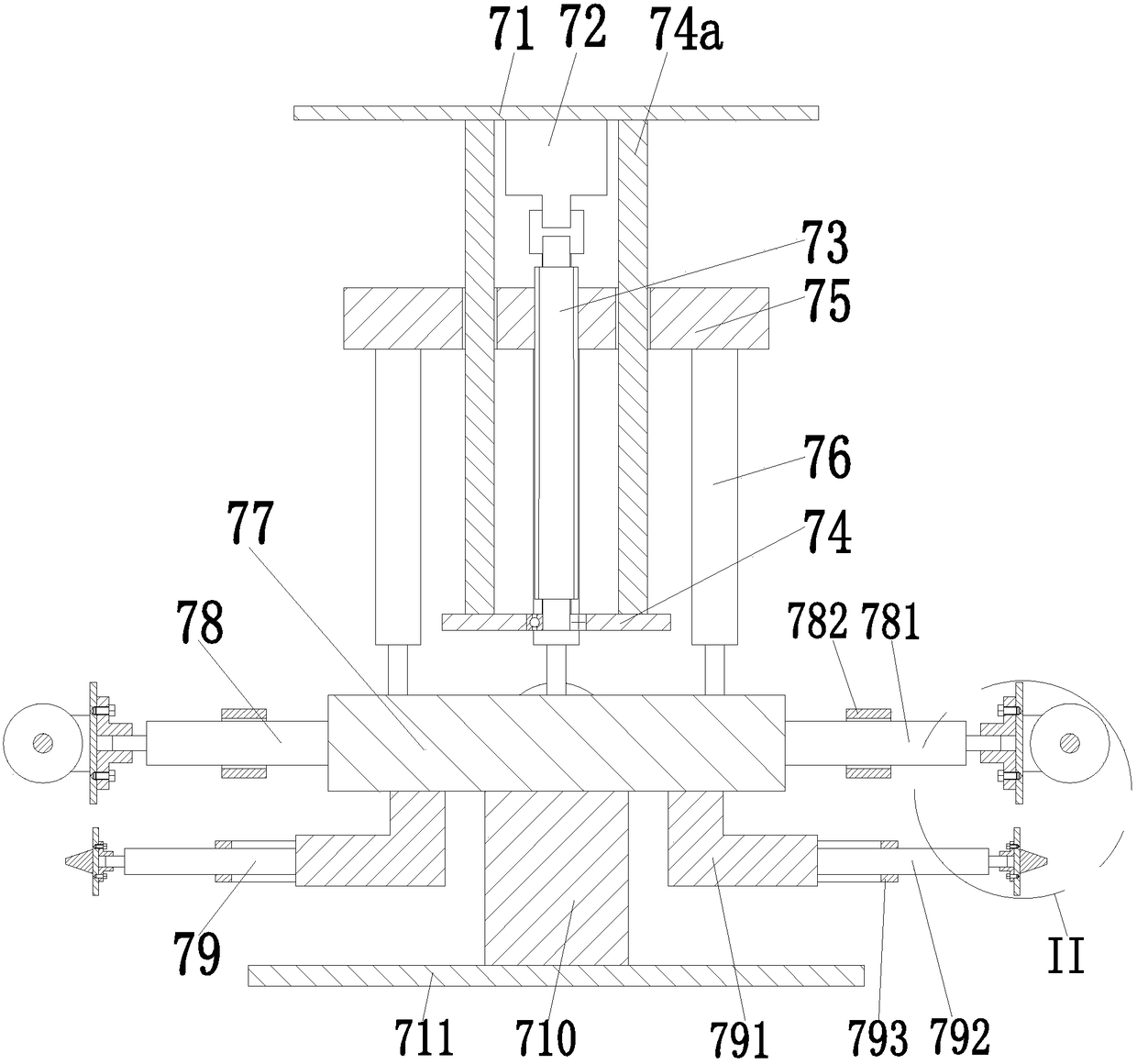 A parallel lifting and locking device for urban sewer decontamination