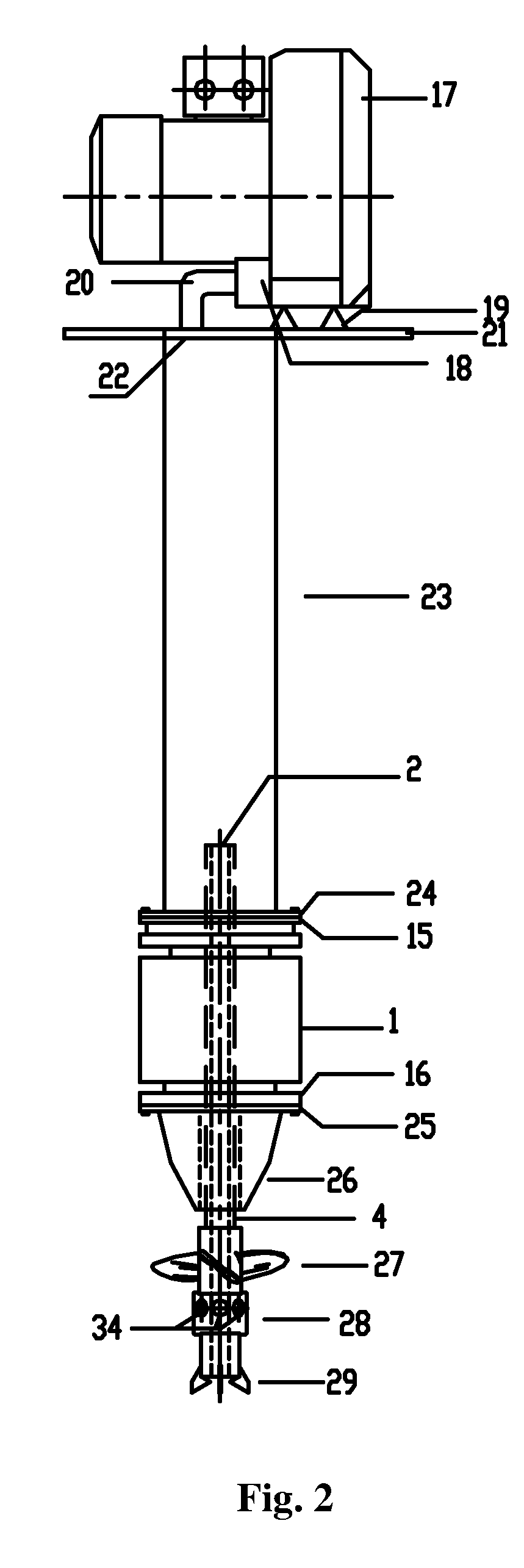 Submersible hollow shaft motor and submersible floating aerator comprising the same
