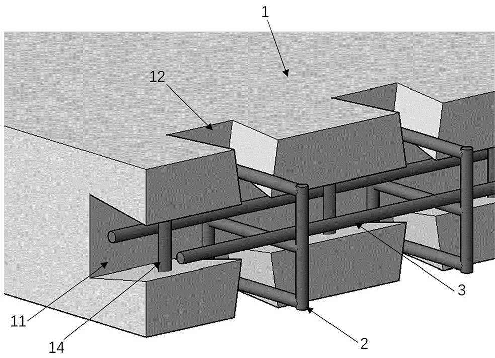 A fully precast concrete floor connection structure and design calculation method