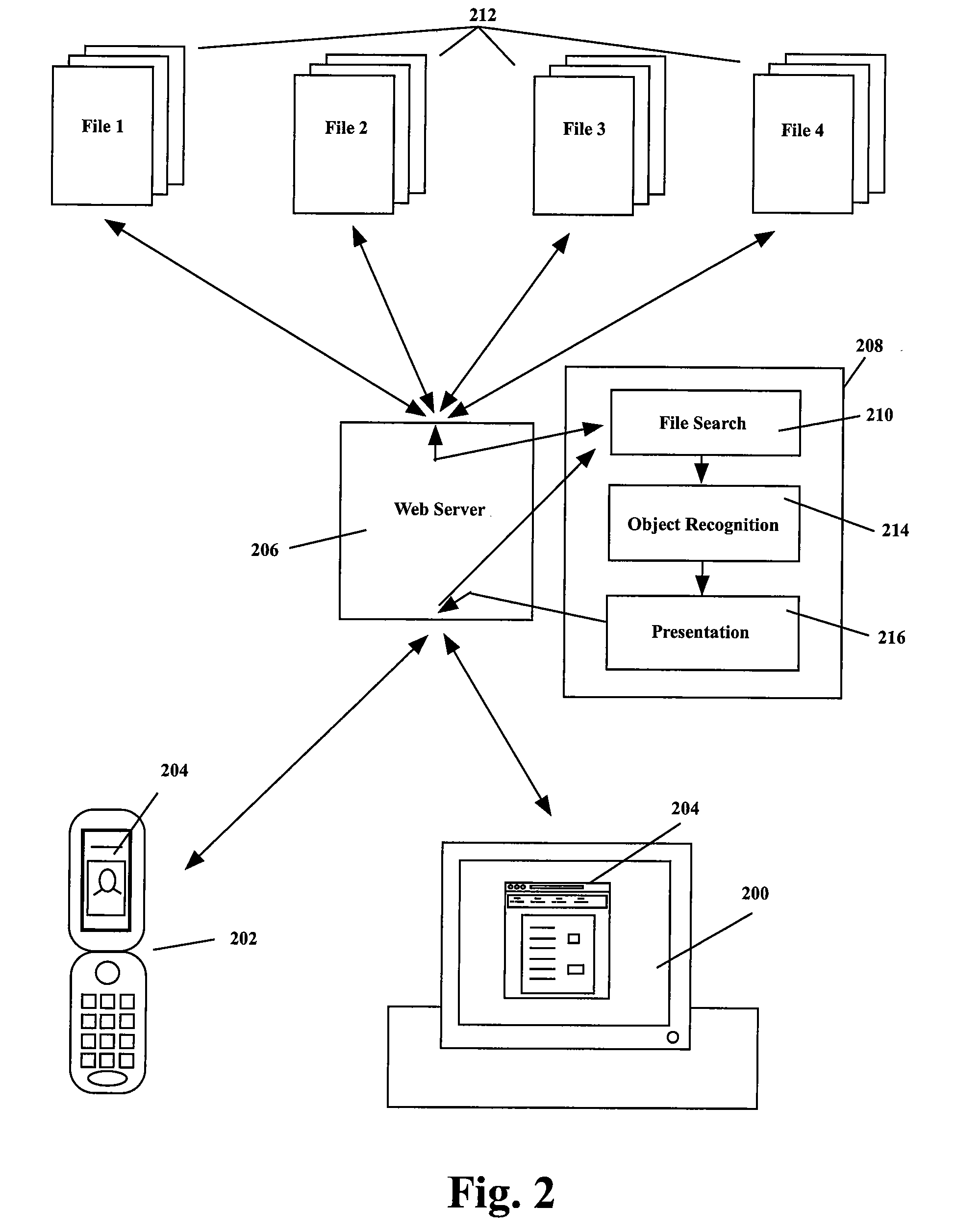 Method and system for displaying links to search results with corresponding images