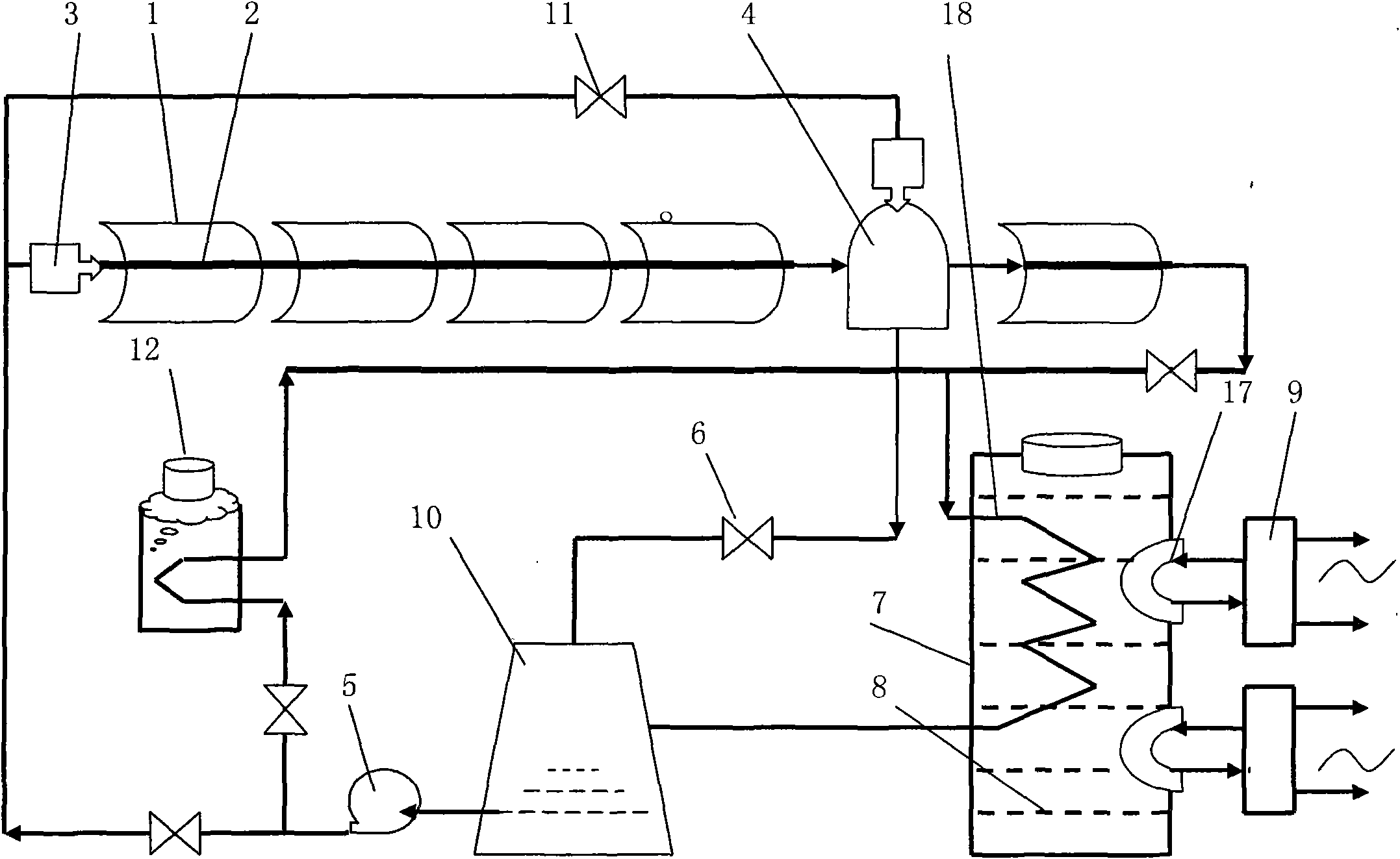 Slotted solar intermediate/low-temperature ORC (organic rankine cycle) thermal power generator