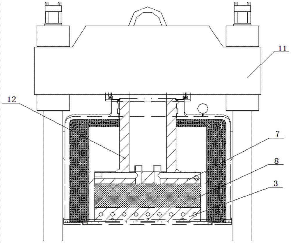 A vacuum high-temperature hot-press forming machine