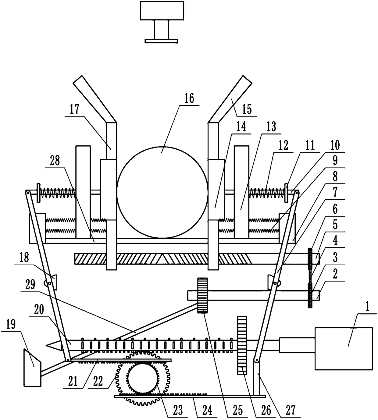 Clamping device for processing automobile parts