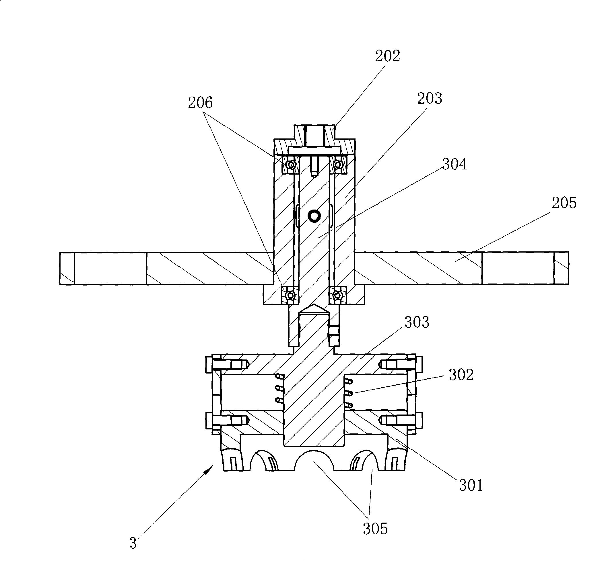 Oscillation positioning device of holder of bearing ball separating holder assembly machine