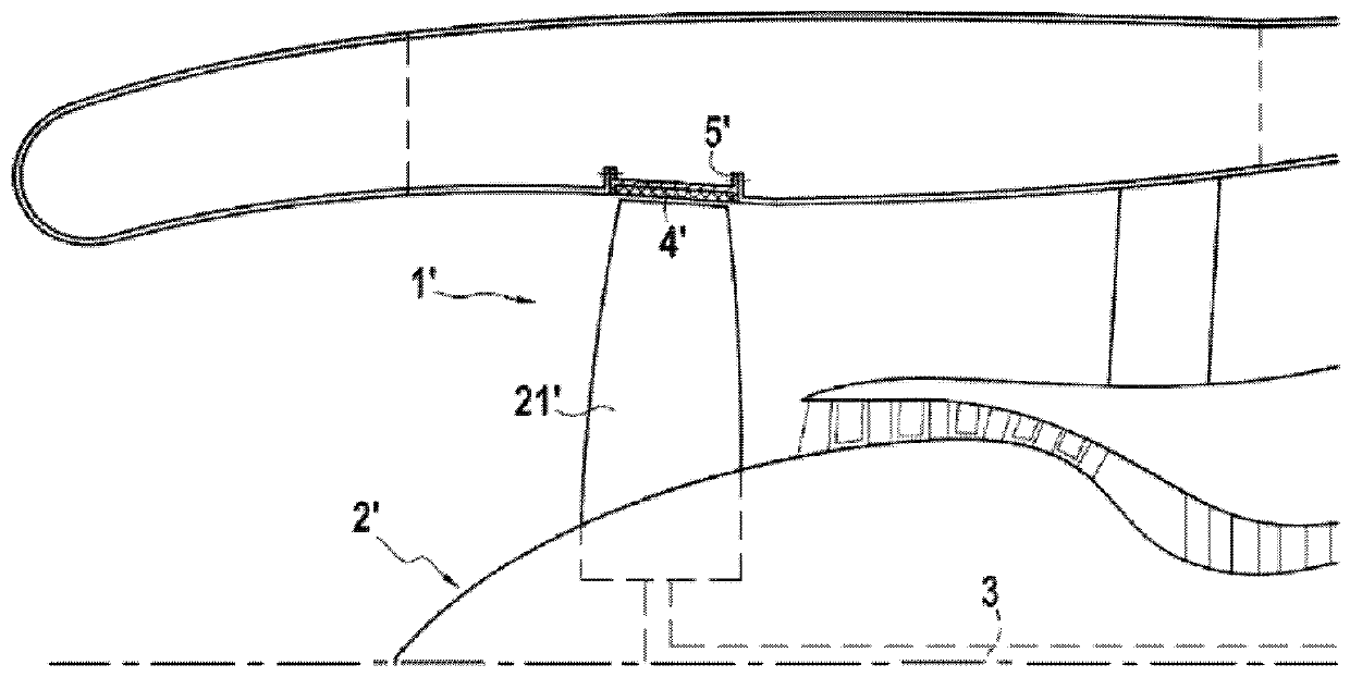 Composite material fan blade integrating large clearance