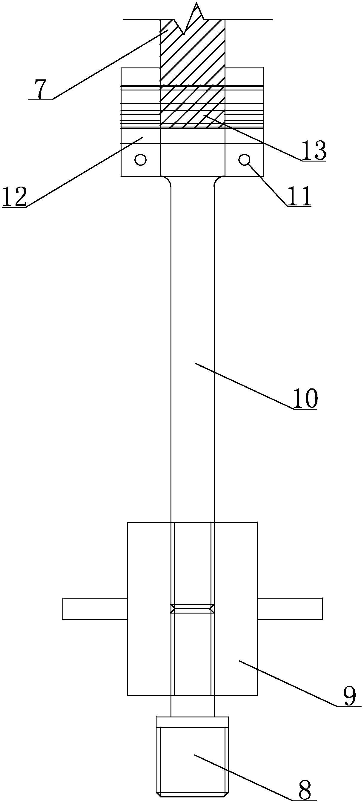 Coiling type high-temperature stretching test clamp for sheet-shaped material