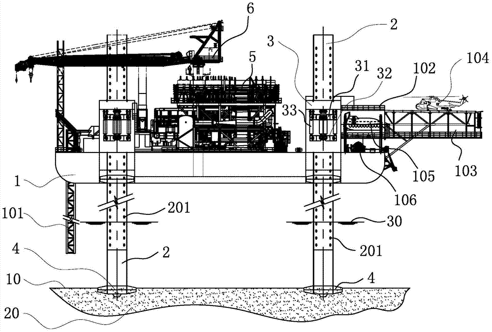 Offshore Oilfield Natural Gas Compression Processing Jack-up Platform