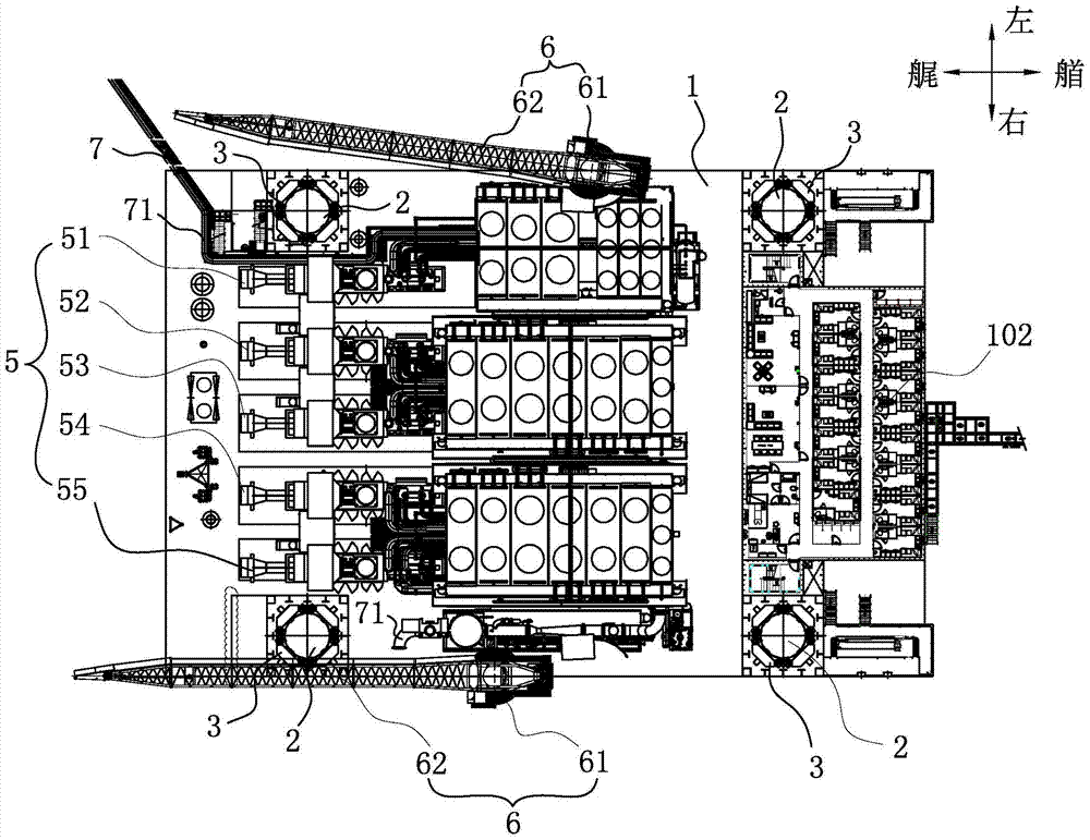 Offshore Oilfield Natural Gas Compression Processing Jack-up Platform