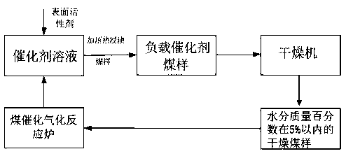 Coal gasification catalyst loading method