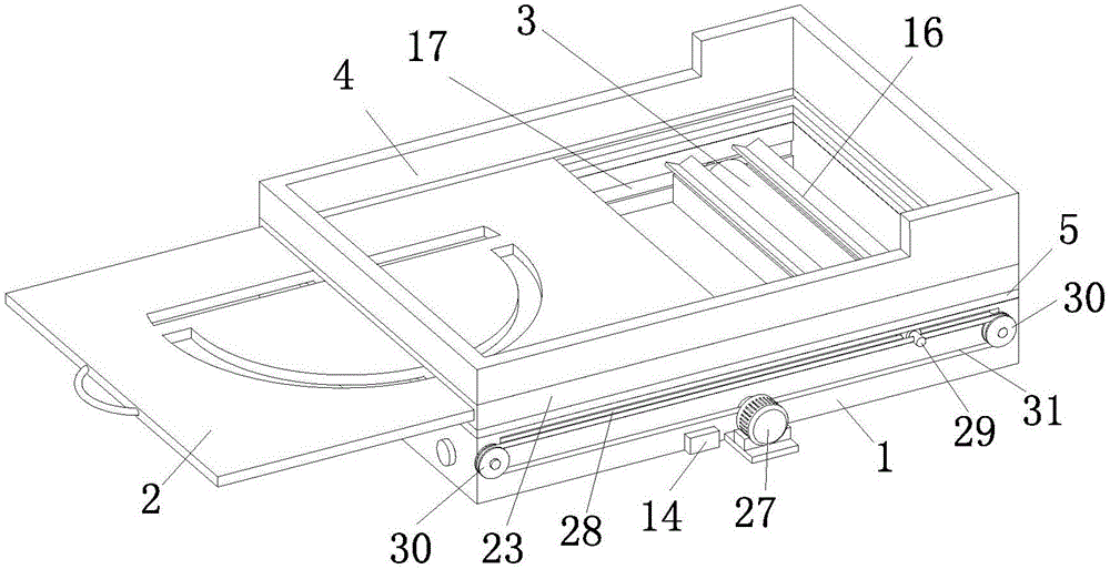 An electric packaging box glue brushing machine