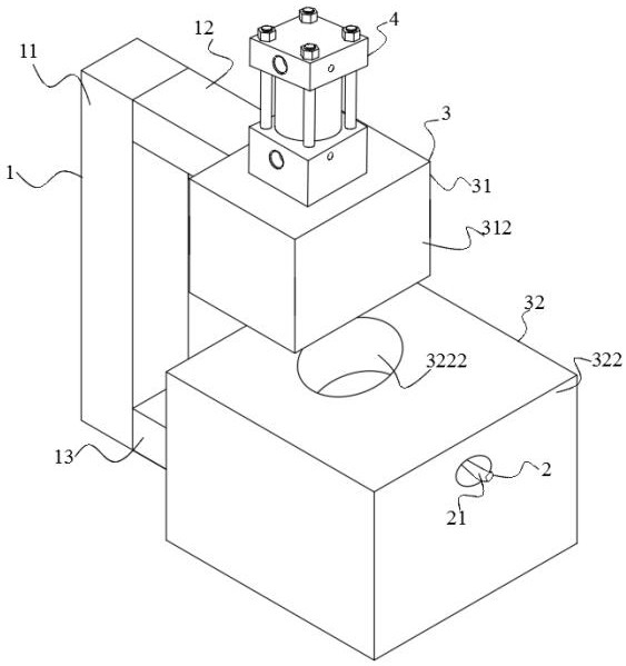 Metal powder hydraulic device capable of achieving double-face punch forming