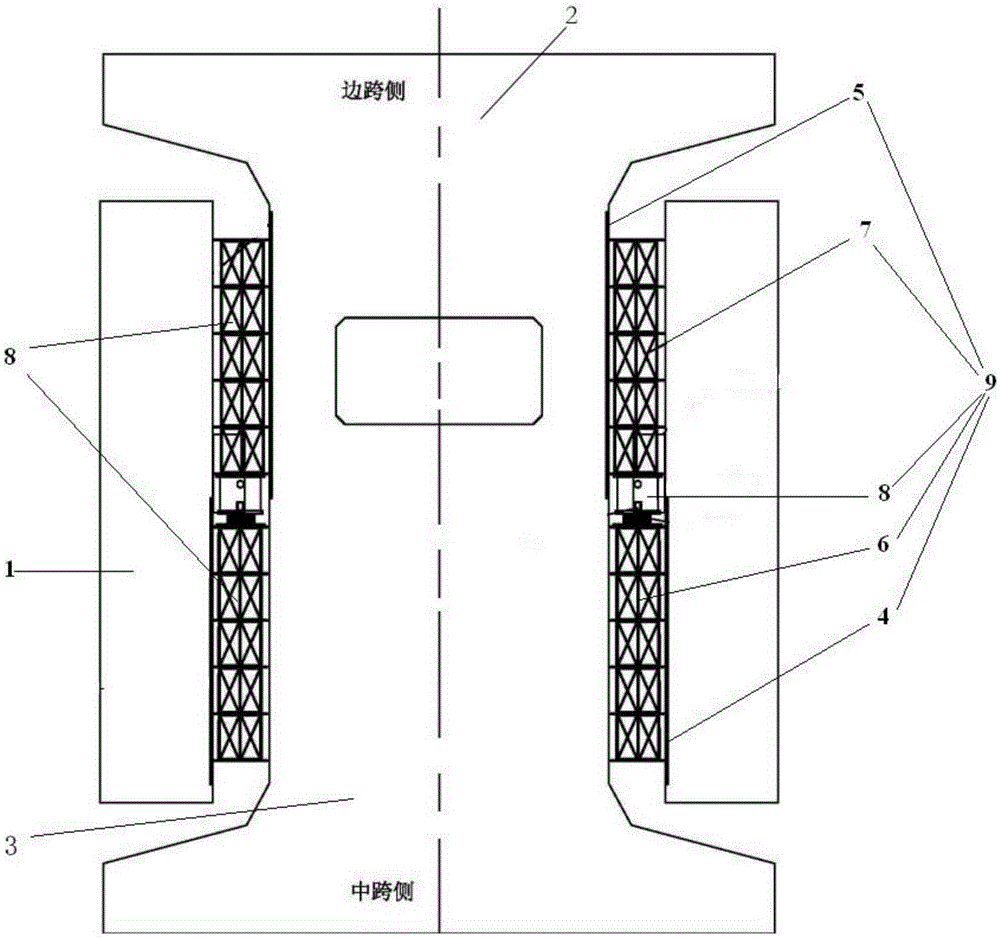 Long-span self-anchored suspension bridge hoisting construction method and tower beam temporary anchoring device