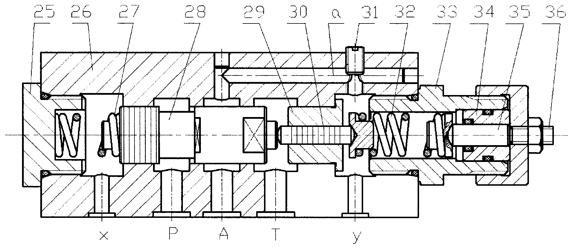 Hydraulically-controlled proportional valve