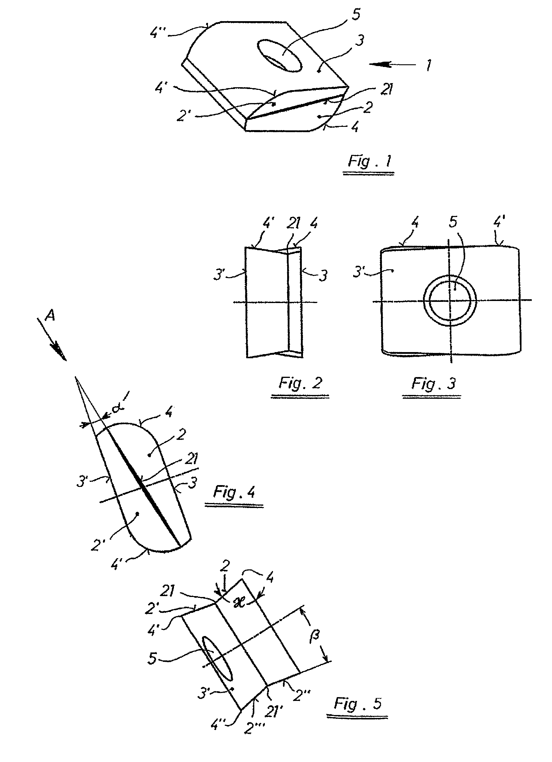 Indexable insert for milling tools