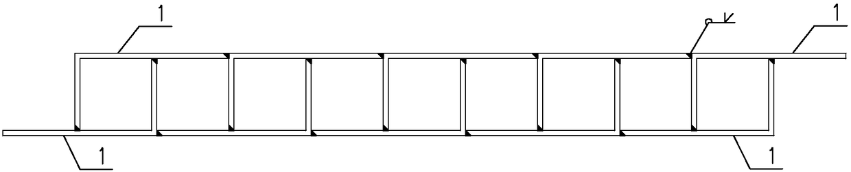 Double-L-shaped rectangular steel box type composite shear wall