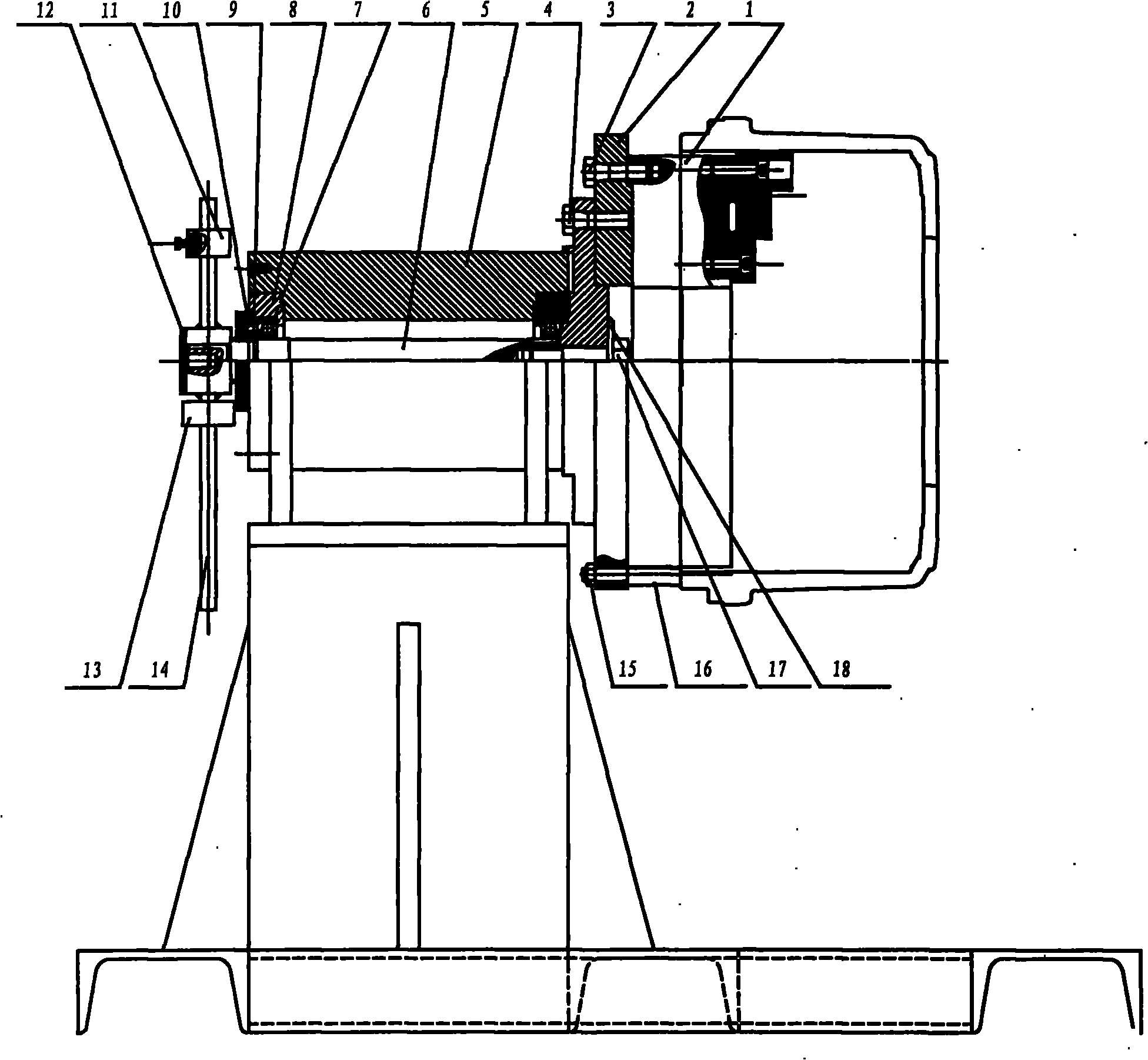 Drum brake and hub static balance testing device