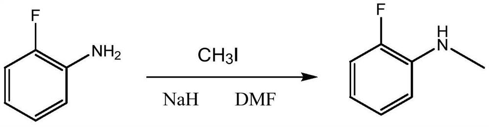 Synthesis method of N-methyl o-fluoroaniline