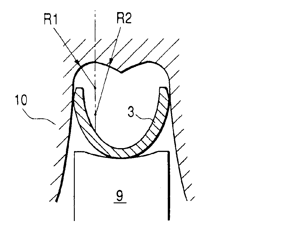 Crimping device for crimping crimp pieces of a metal terminal