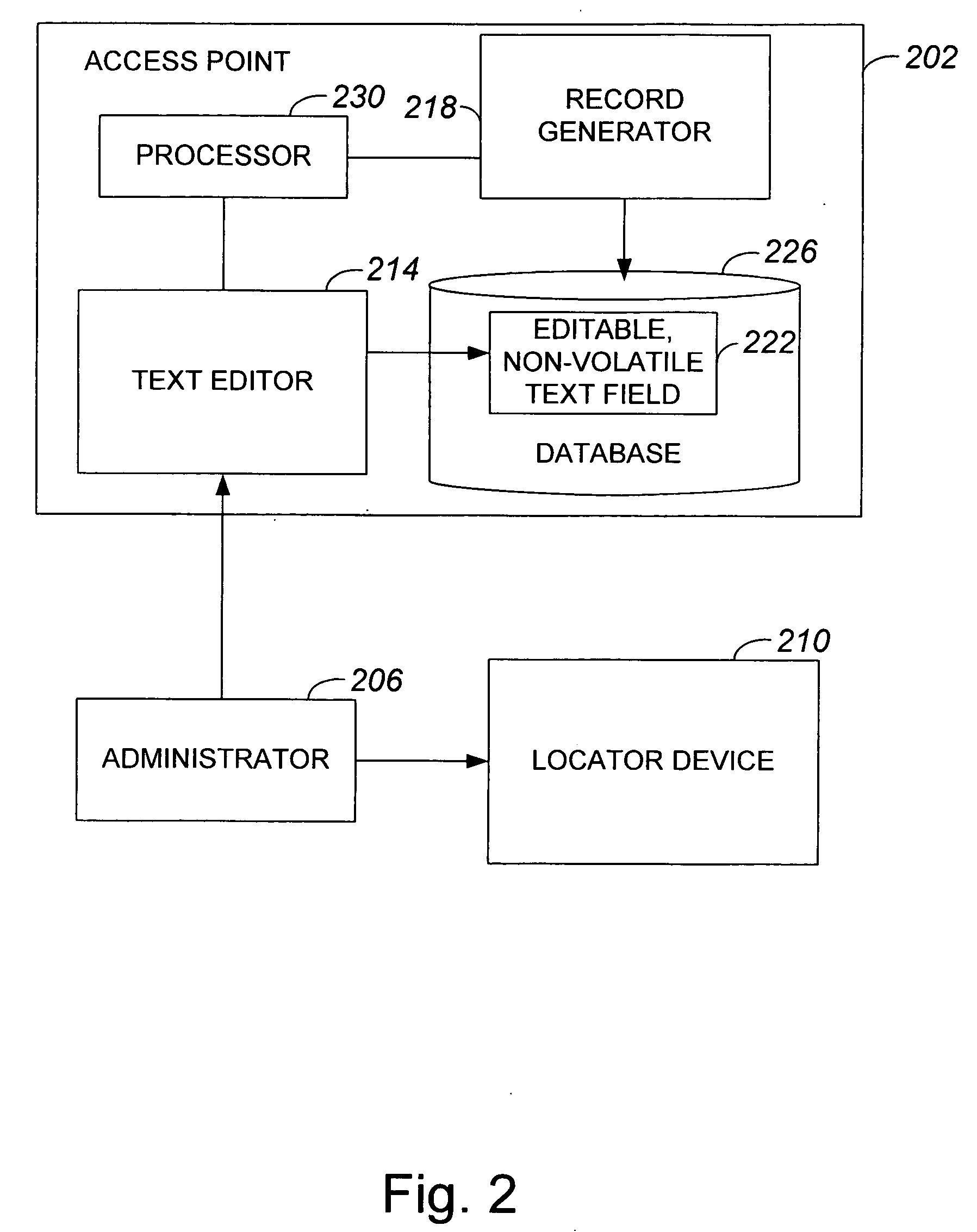 Method and apparatus for adding editable information to records associated with a transceiver device