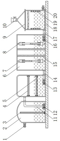 Environment-friendly sewage treatment and filtration device