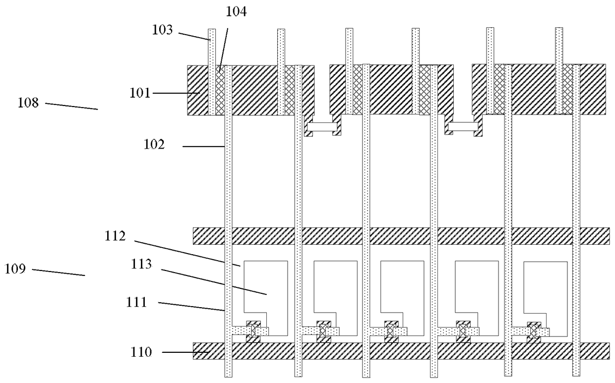 A test structure for array substrate and its manufacturing method