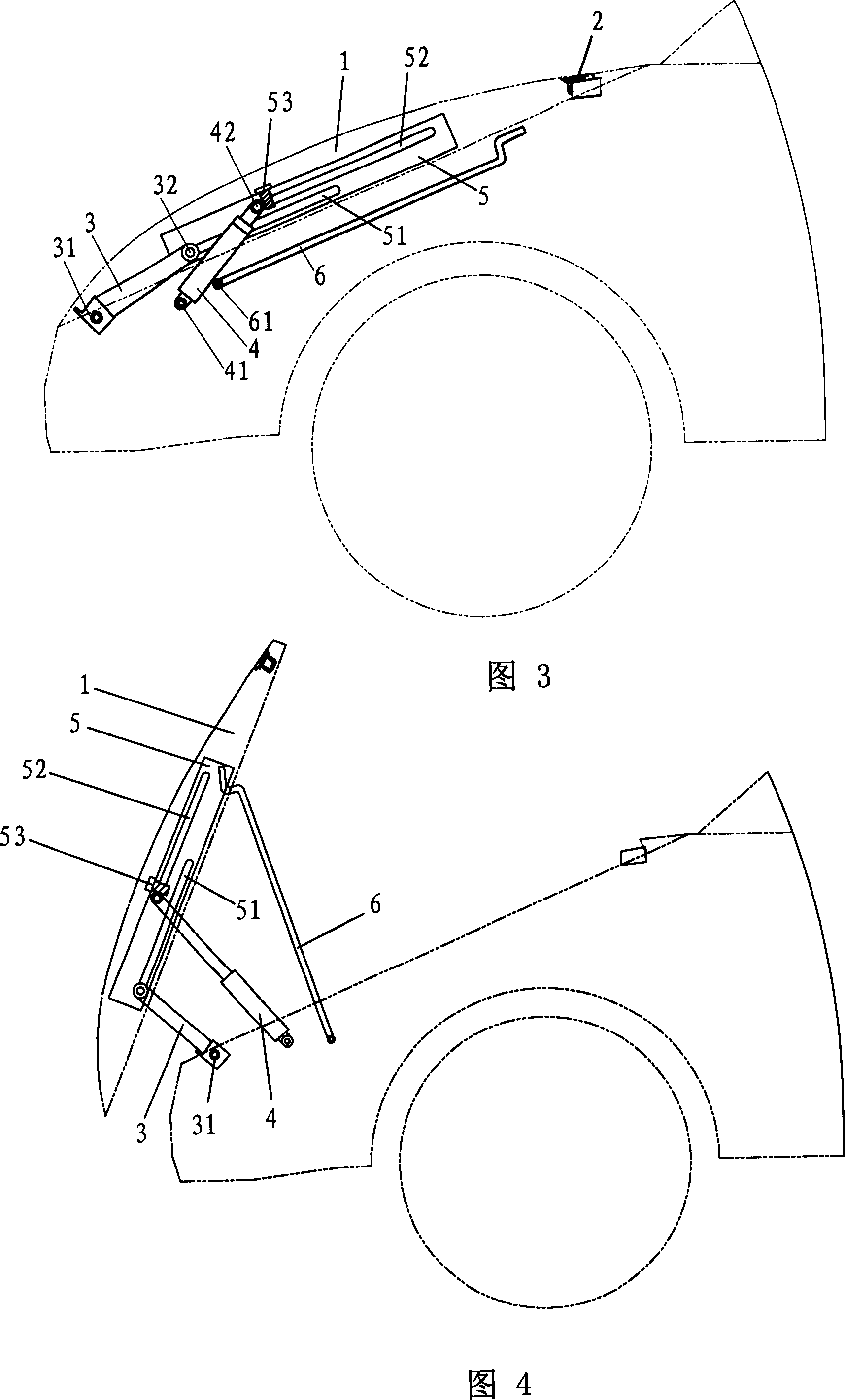 Operation mechanism of engine hood