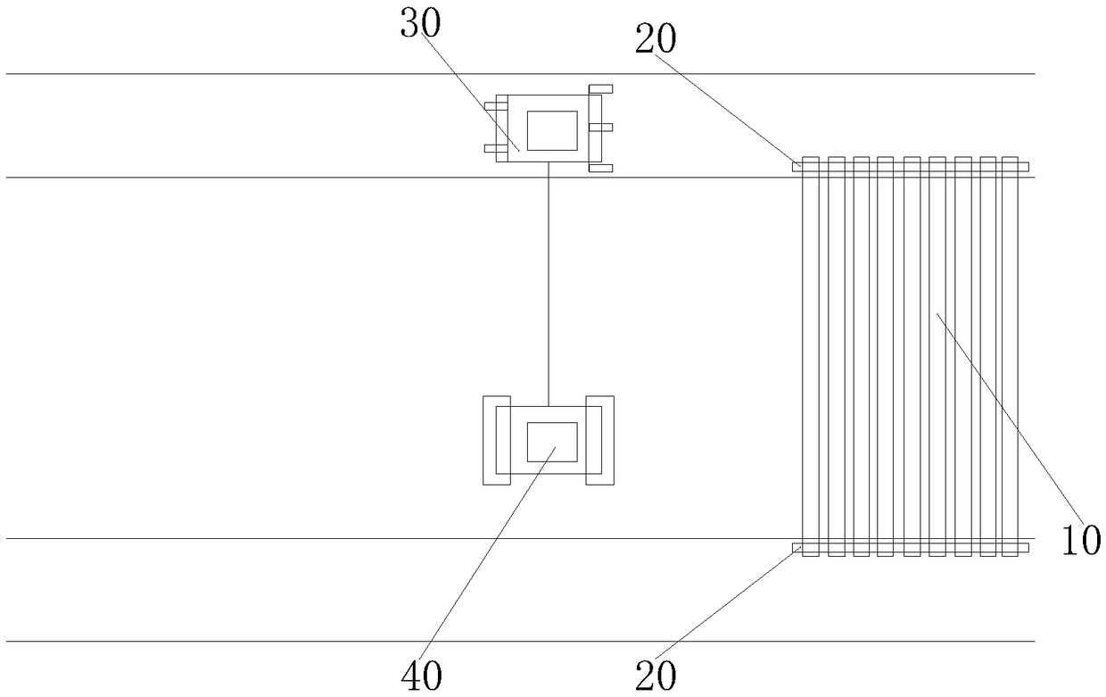 Joint construction method of inclined surface of ring road in test yard