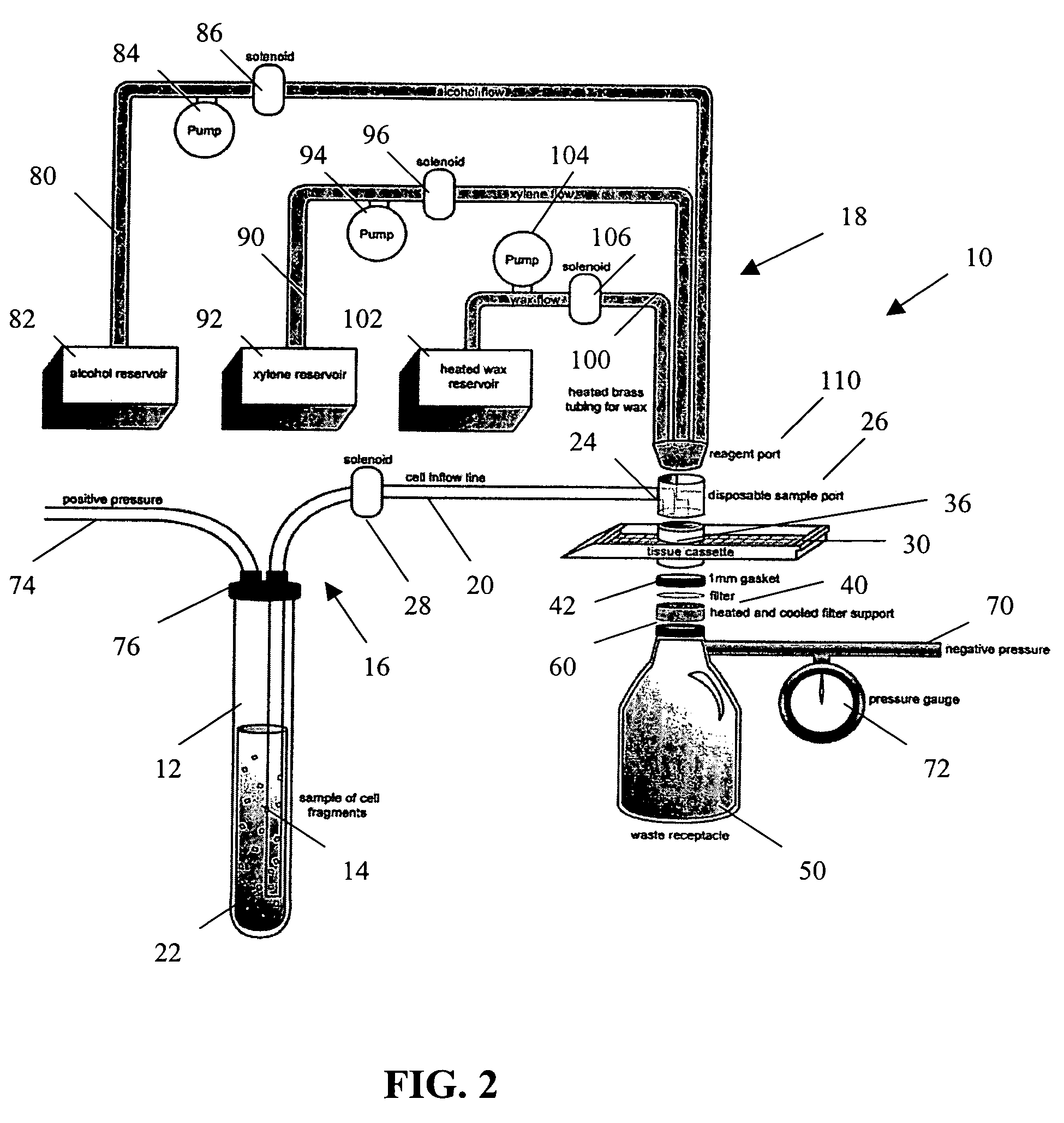 Method and apparatus for preparing cells for microtome sectioning and archiving nucleic acids and proteins