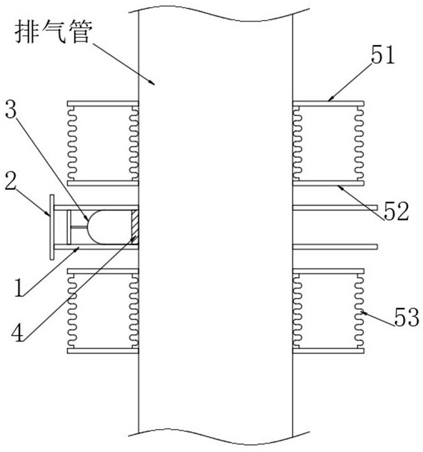 An overpressure early warning device for rubber hose vulcanization exhaust gas discharge