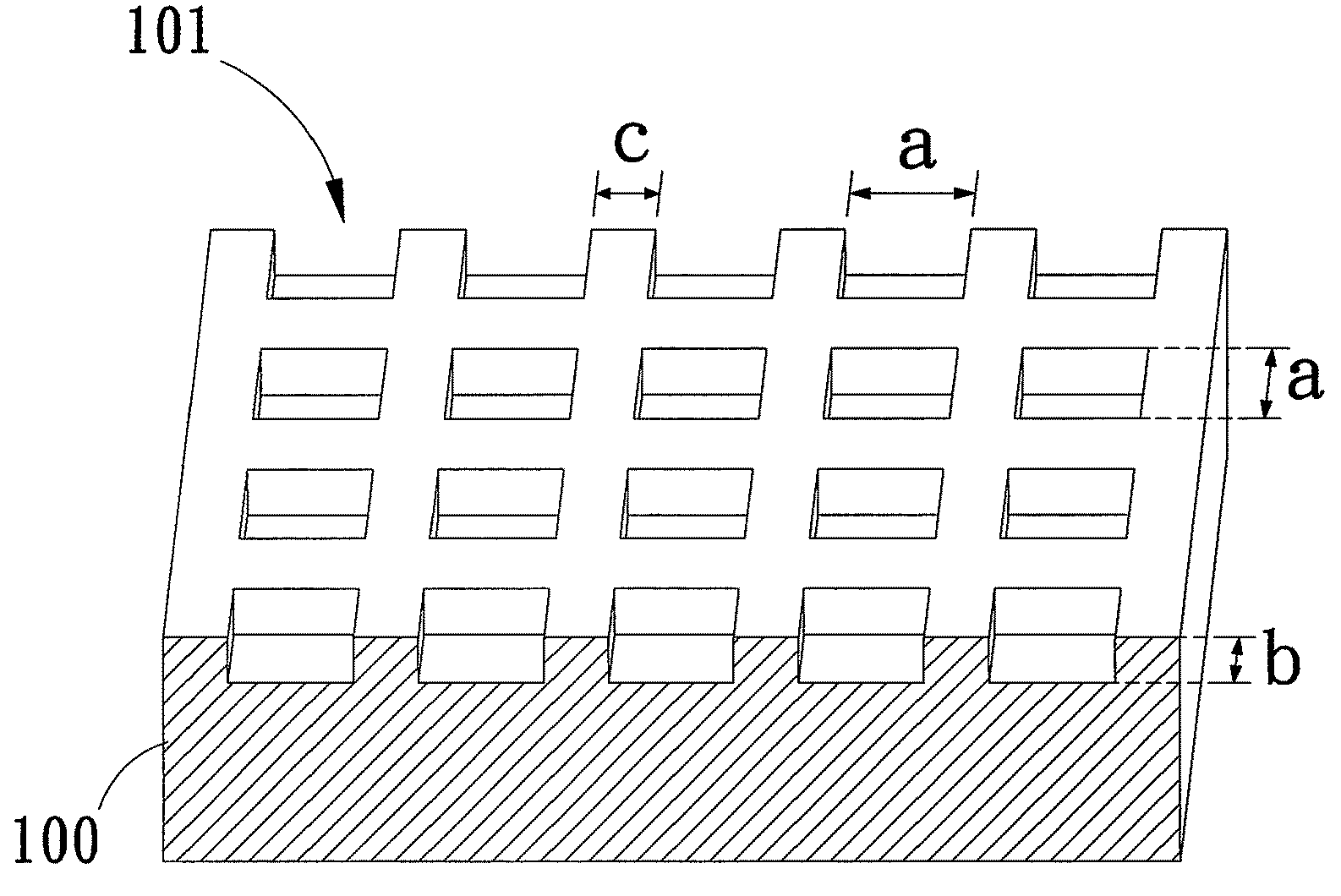 Nano-hole array in conductor element for improving the contact conductance