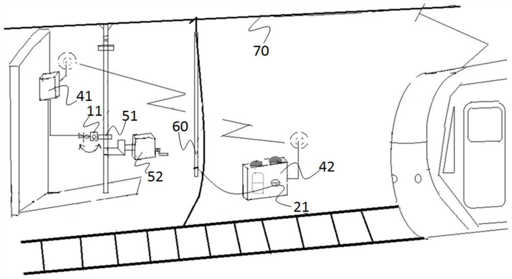 A kind of warning device and warning method for electric passenger train maintenance operation