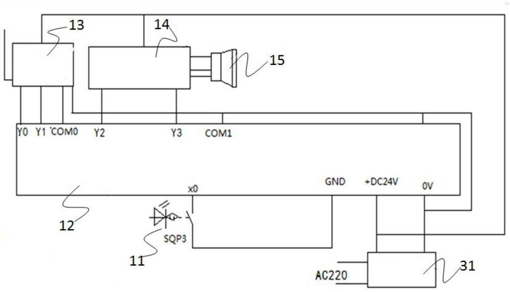 A kind of warning device and warning method for electric passenger train maintenance operation