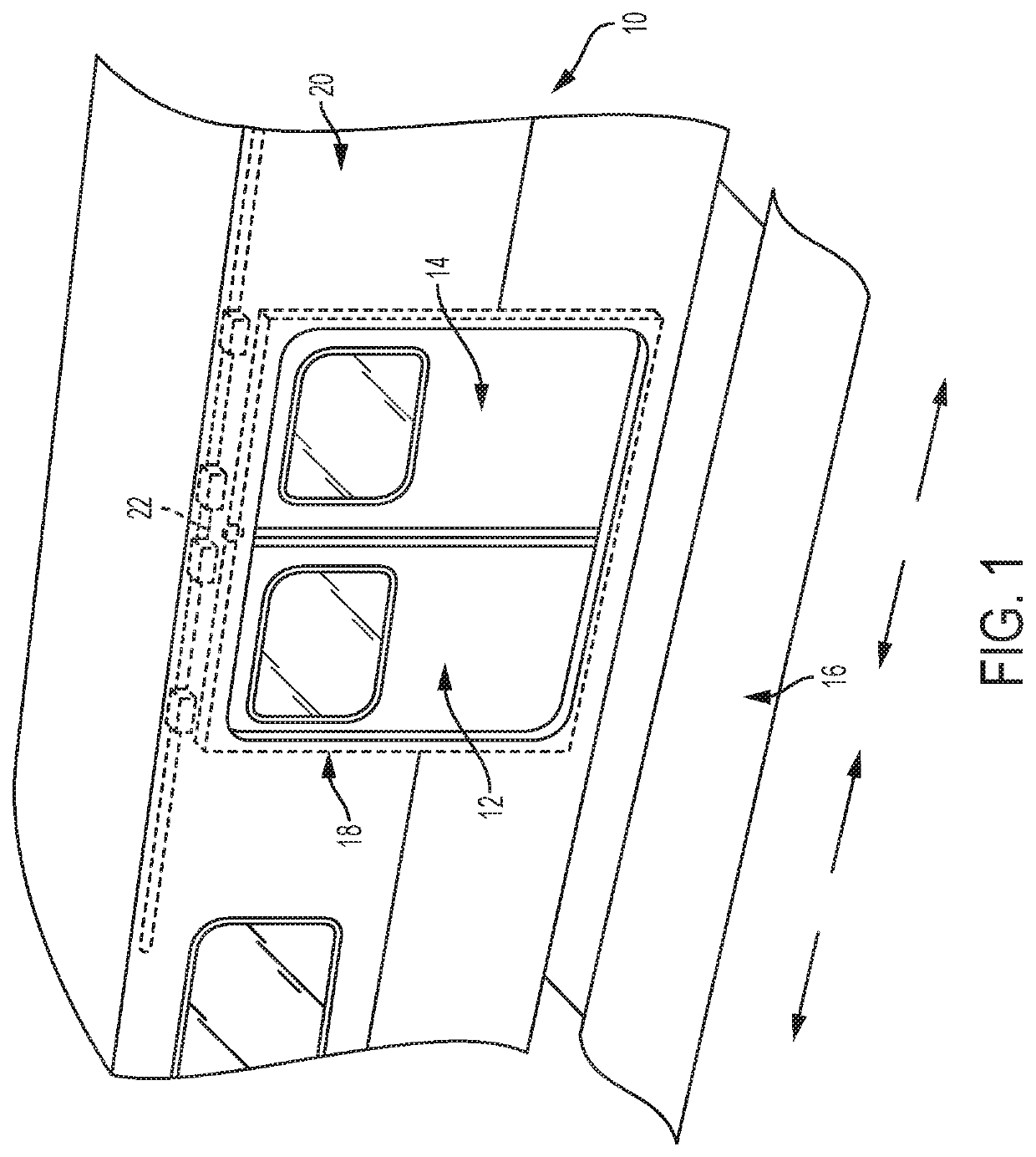 Secondary retention device for bi-parting doors