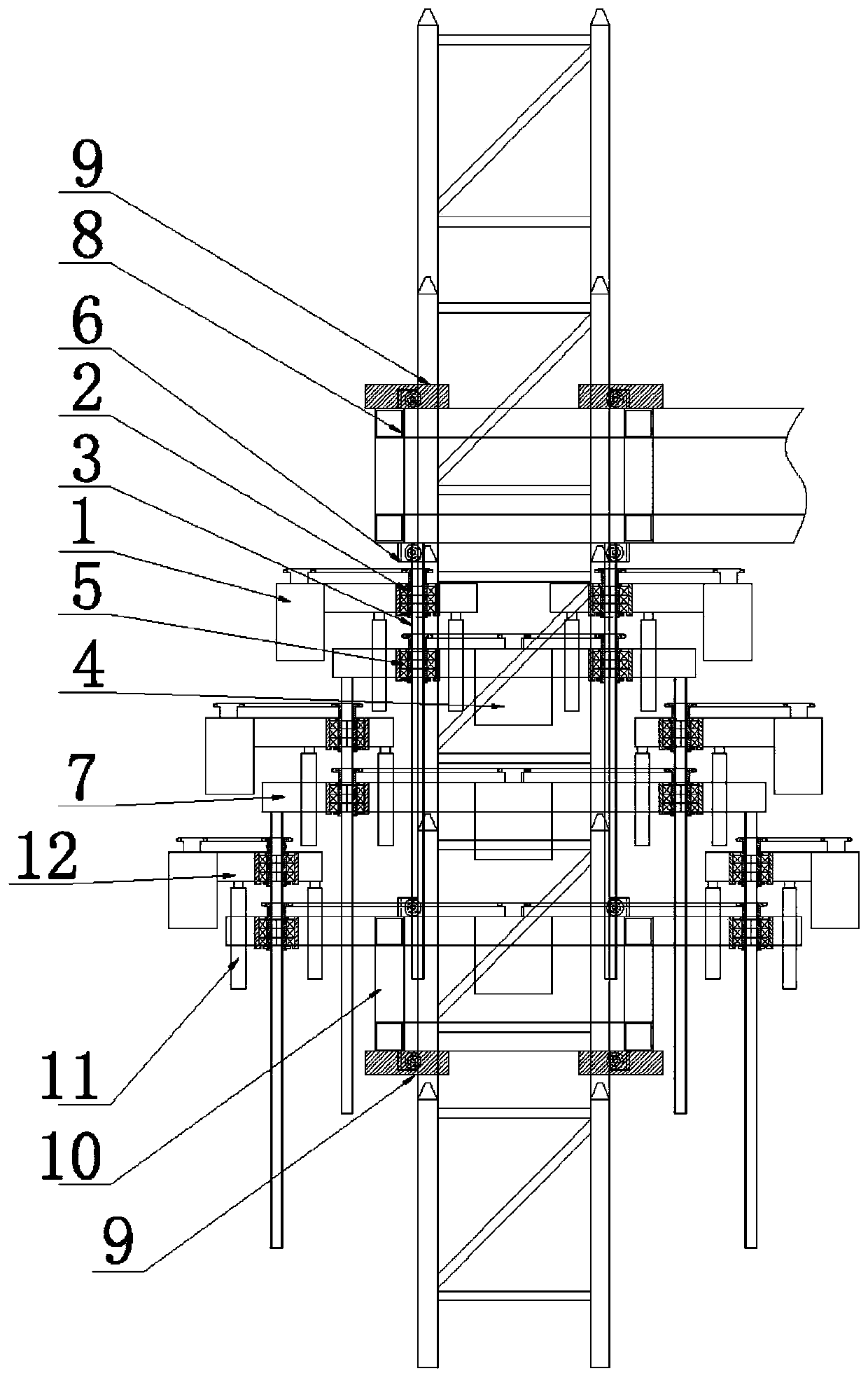 Multistage screw rod and lifting oil cylinder combined lifting device used for lifting