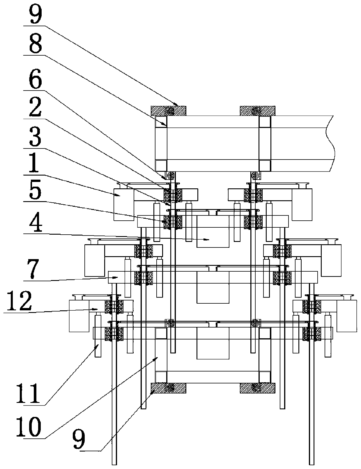 Multistage screw rod and lifting oil cylinder combined lifting device used for lifting