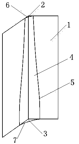 Gradual cambered chamfered mold with enhanced water cooling structure and design method