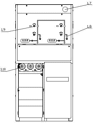 Gas insulating ring-network cabinet using SF6 gas as insulating and arc-extinguishing medium