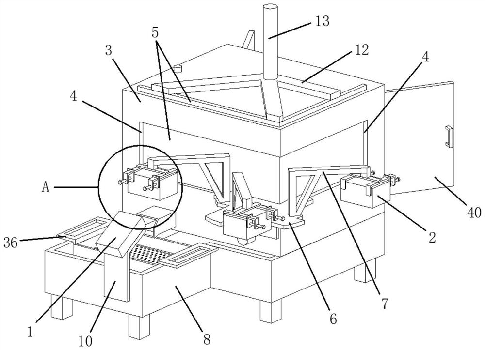Packaging box cleaning device with recycling function