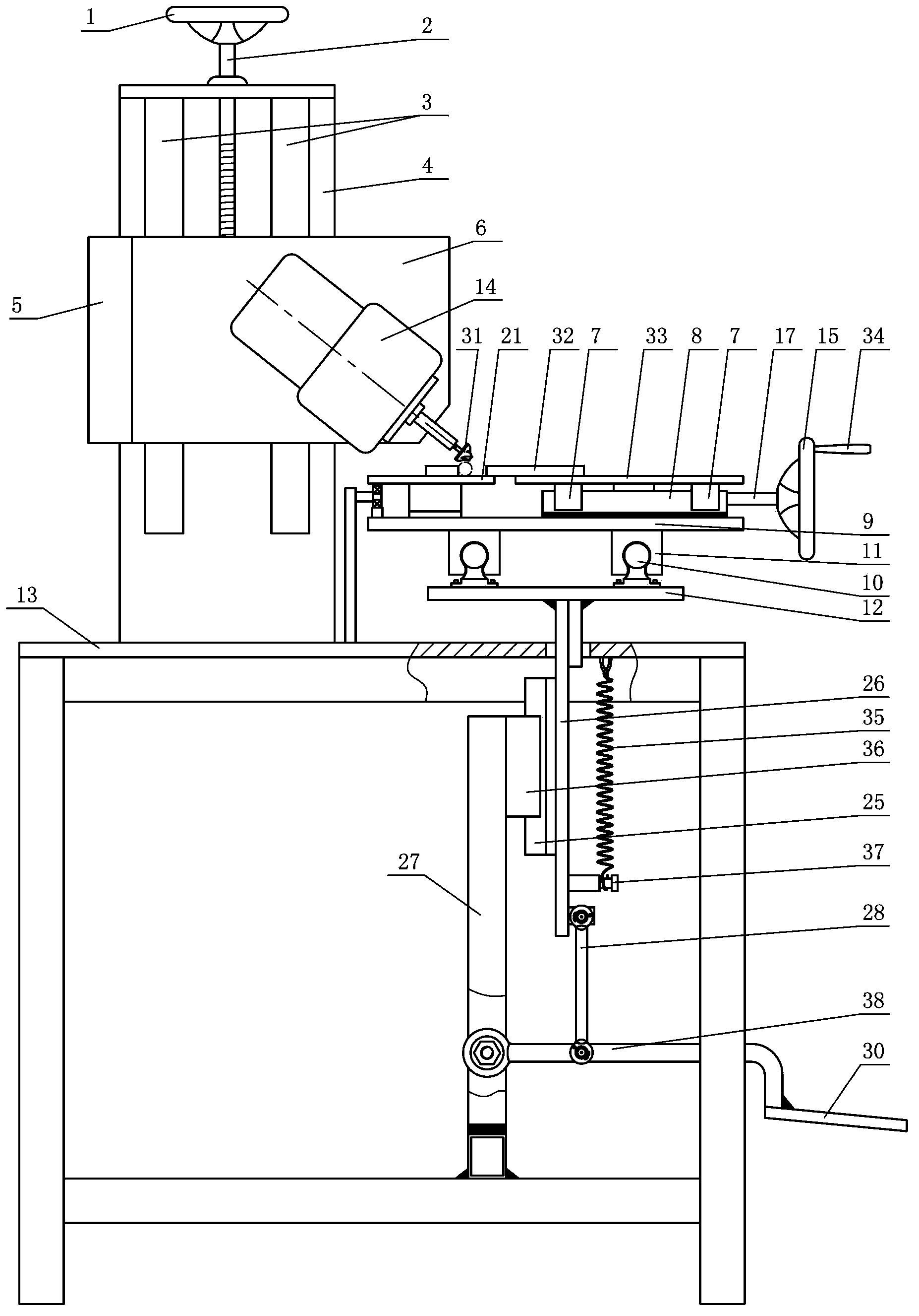 A device for molding and processing chopsticks