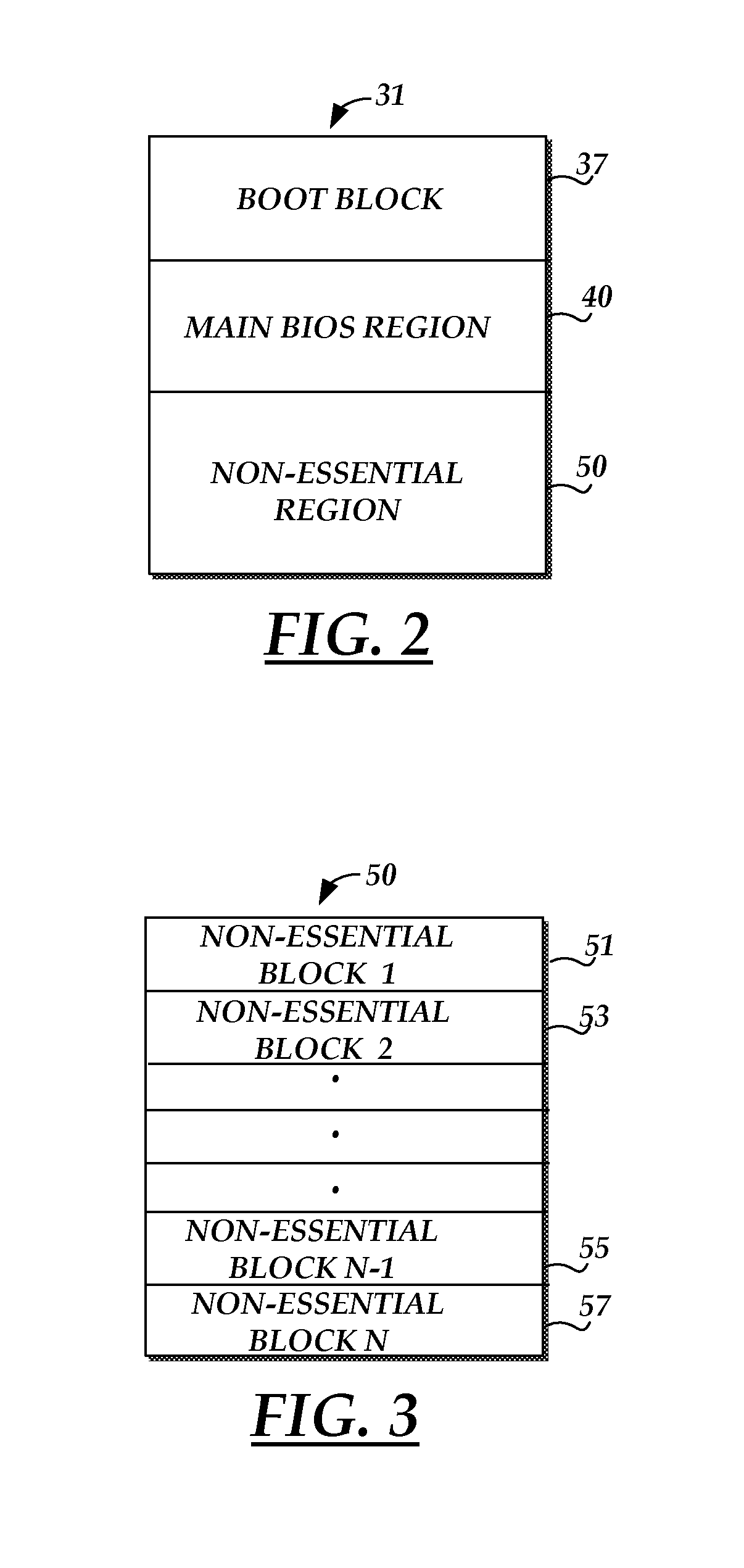 Method, system, and computer readable medium for updating and utilizing the contents of a non-essential region of a memory device