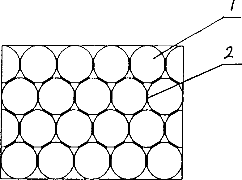 Composite method of making honeycomb material by pipe